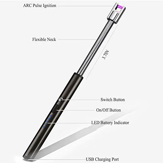 Electric Arc Lighter-Electronic Candle Long Lighter with Flexible Long Ignite Neck