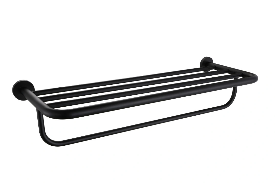 Badezimmer Anhänger SS304 Sicherheit Handtuchhalter Single Black Color Handtuch Rack