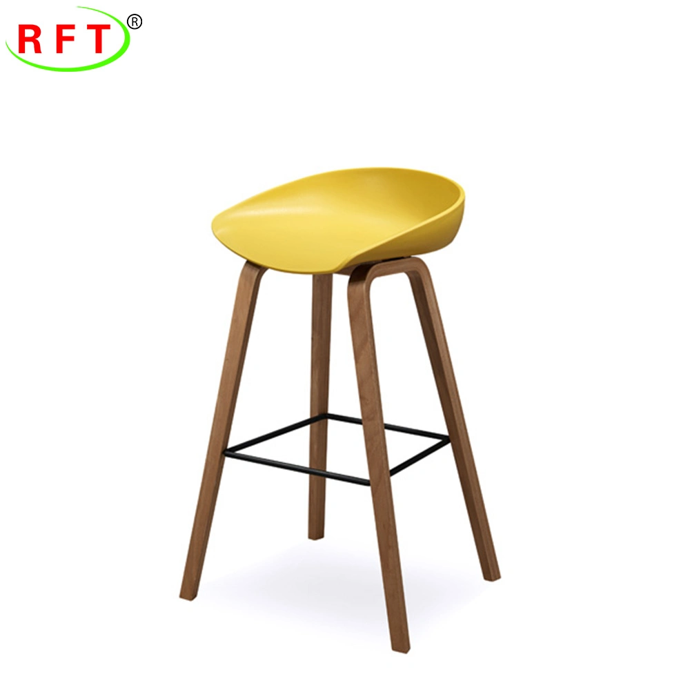 High Plastic Seat Meta Leg Bar Furniture Coffee Chair