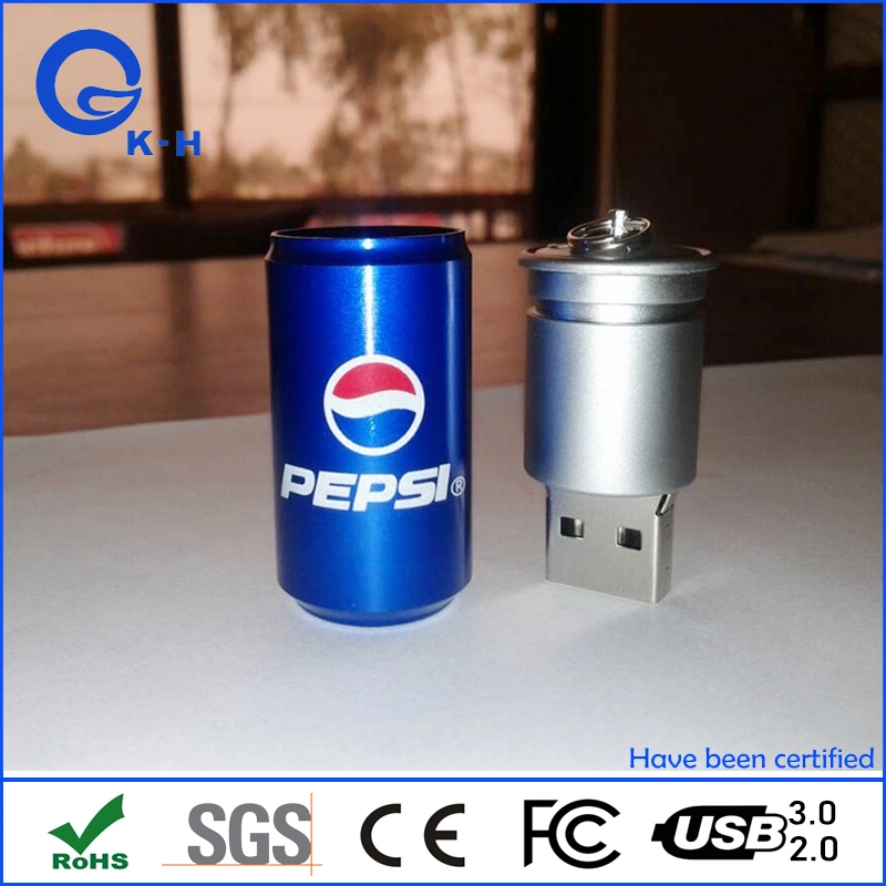 Metal Bottales USB Peps Pop Cola Garrafa Flash Memory Stick 1GB 2GB