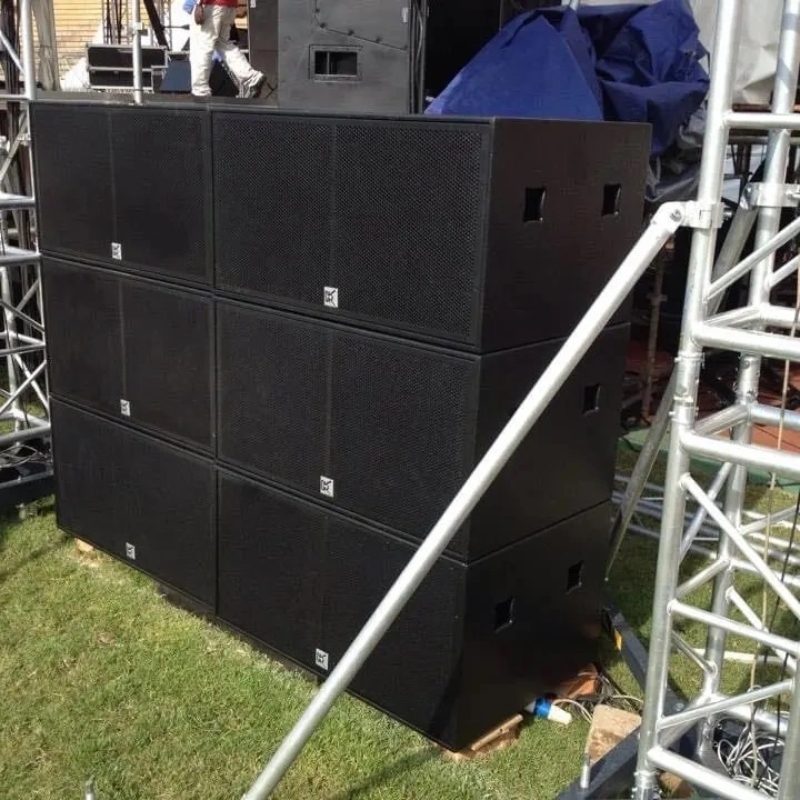 Sistema de sonido de discoteca doble caja de altavoz de 18 pulg.