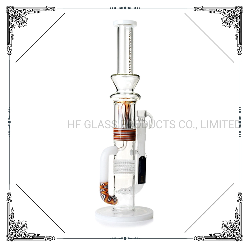 Factory Wholesale/Supplier Quality Big Recycle Phoenix Heavy 18 Inches Honeycomb Straight Tube Hookah Glass Smoking Water Pipe