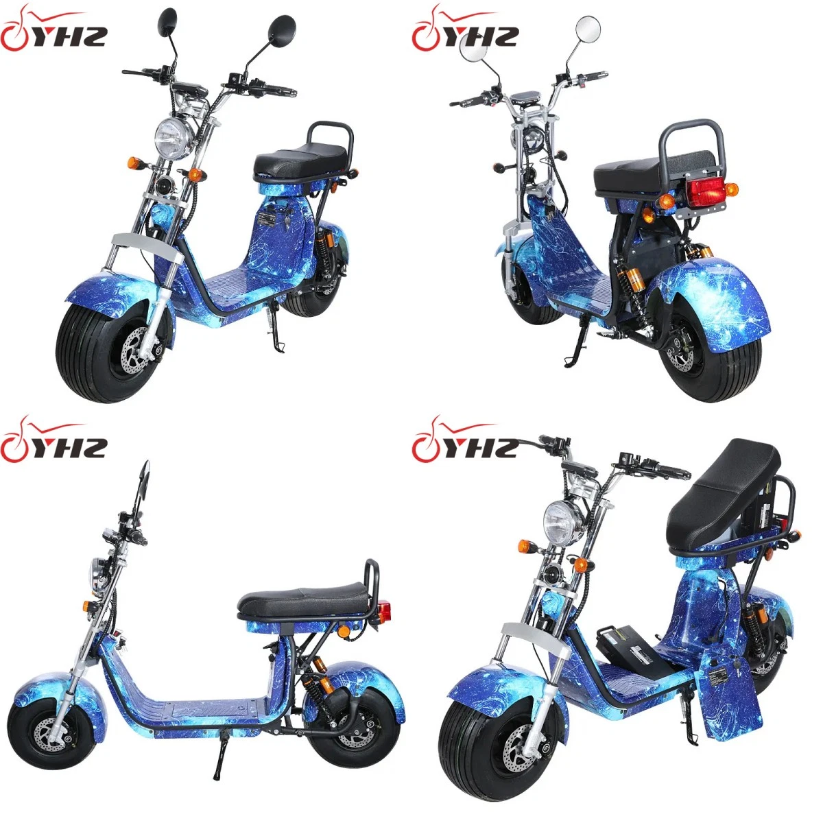 Long Distance High Power Optional Three Battery Climbing Electric Scooter Motorcycle