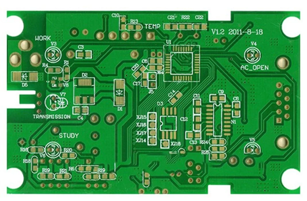 HDI PCB 6-Layer First-Order Half-Hole Communication Module, Immersion Gold PCBA