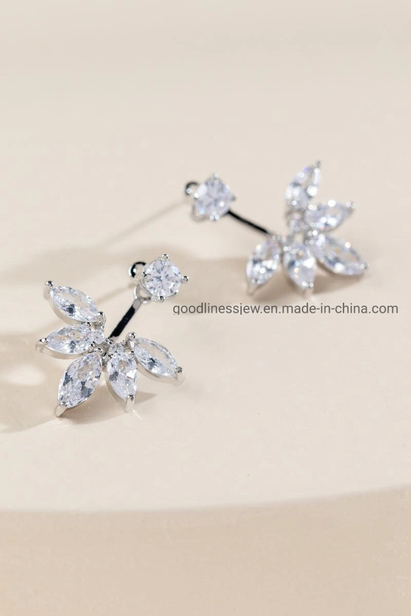 Fashion Jewelry Flower Ear in 925 Sterling Sliver Fashion Jewelry