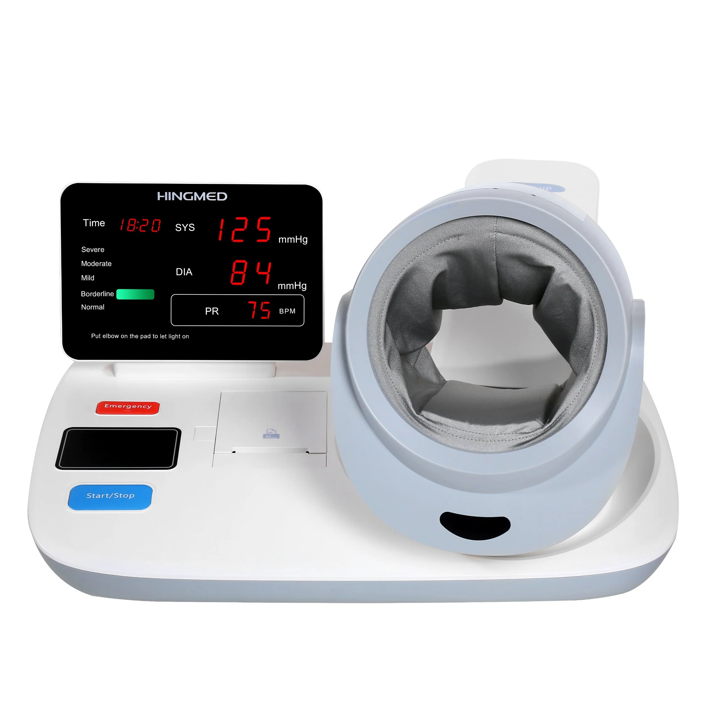 La fabricación OEM Hospital Cuffless profesional automática Máquina de BP con impresora de esfigmomanómetro centro de atención de salud