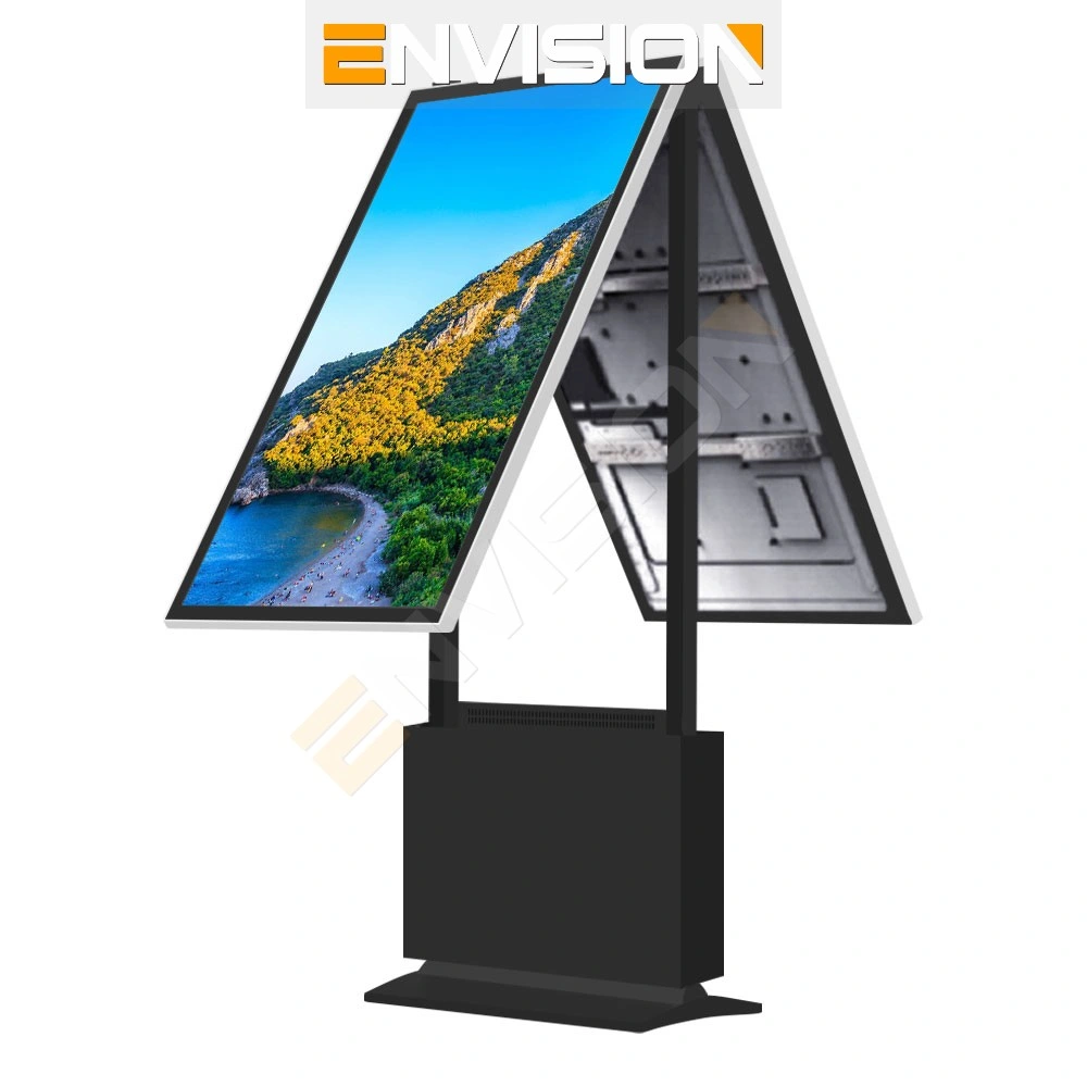 Fábrica OEM 4K HD Waterproof Suelo de exterior señalización digital de pie Pantalla de publicidad LCD de 43-75 pulgadas de Kiosk Totem