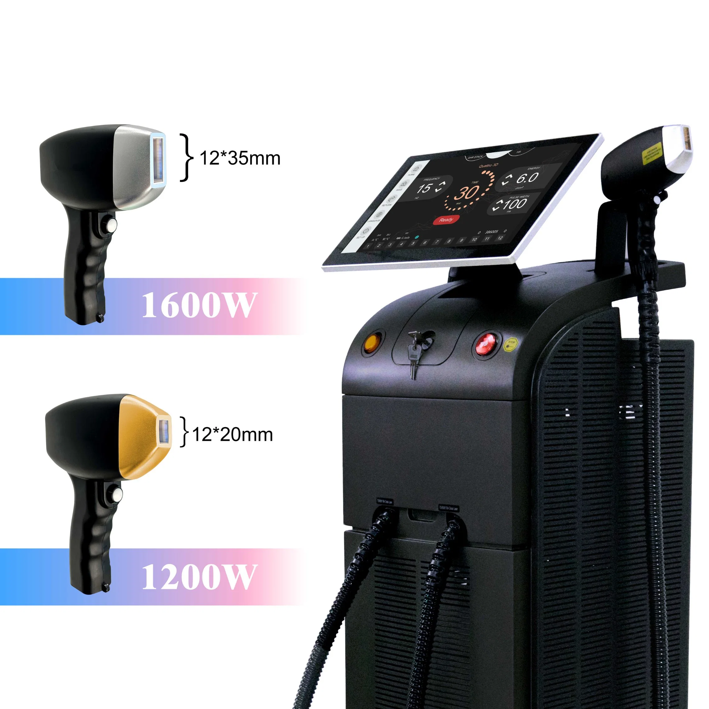 2024 High Power 2000W Ice Titanium Laser Diode Haarentfernung Beauty Equipment 808nm+755nm+940nm+1064nm 20Hz Weifang km