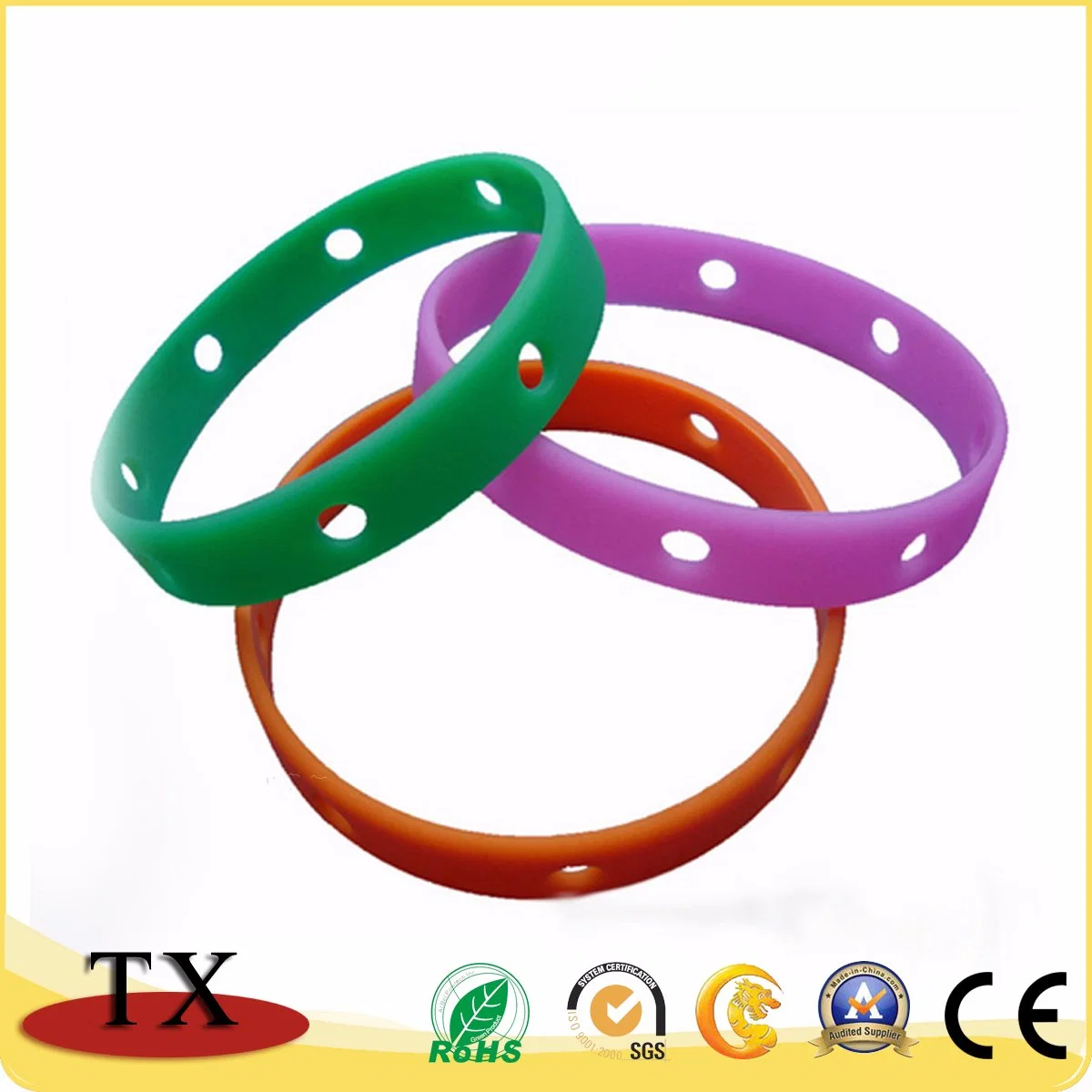 Promotional Custom Rubber Band, Customized Good Quality Silicone Wristband