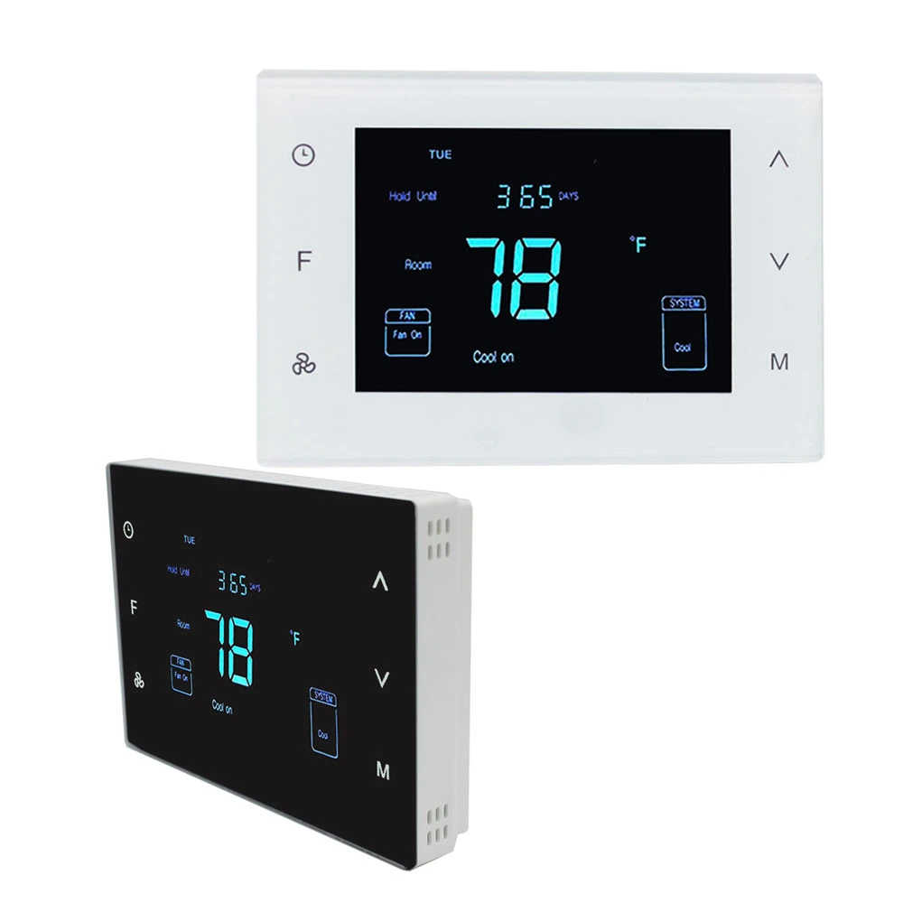 LCD Touch Screen Multi-Stage Thermostat Heat Pump System for Room