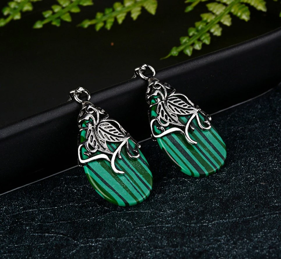 New Creative Green Striped Abalone Shell Earrings