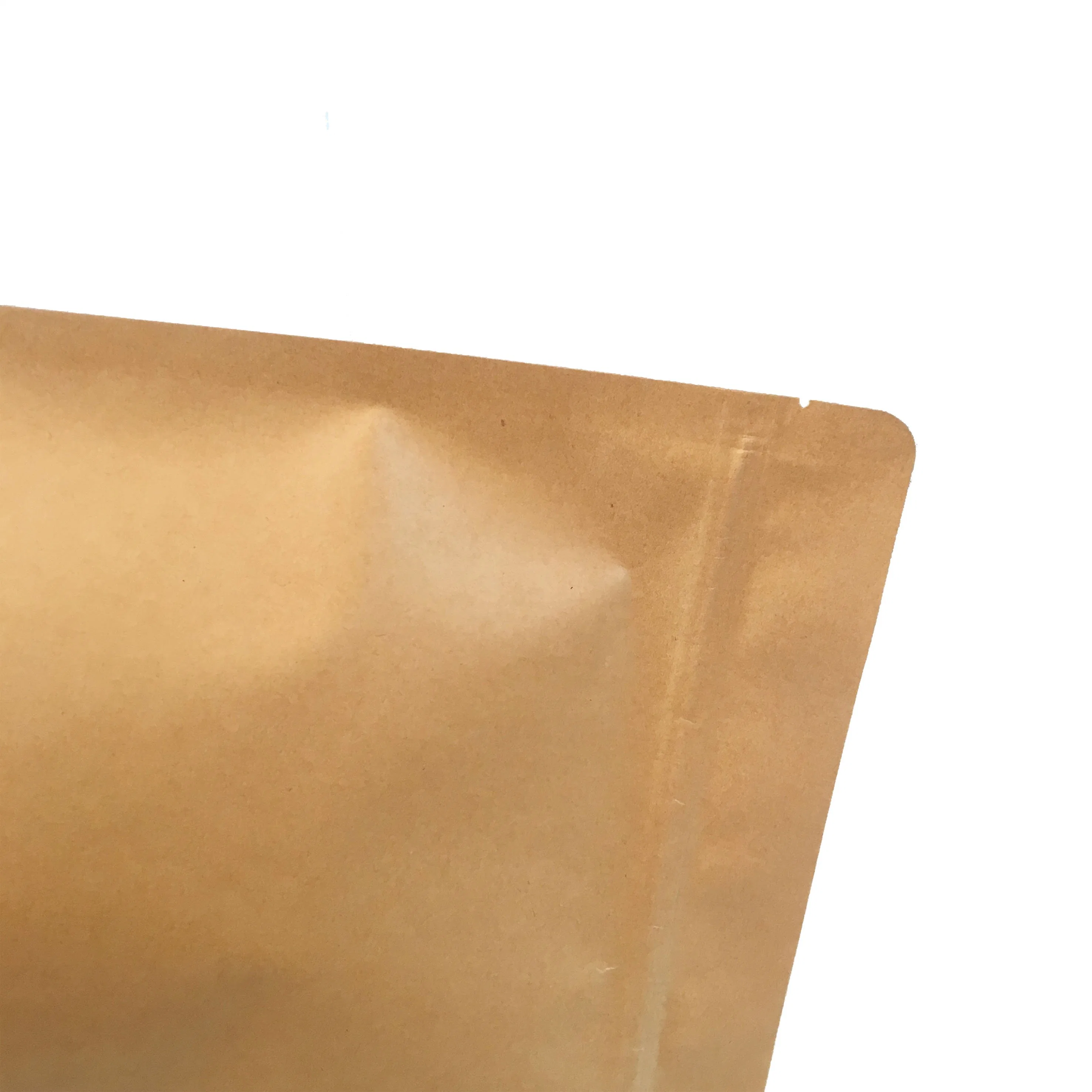 Customized Design Stand up Kraft Paper Plastic Food Packaging Bag for Tea Coffee Nuts Cookies