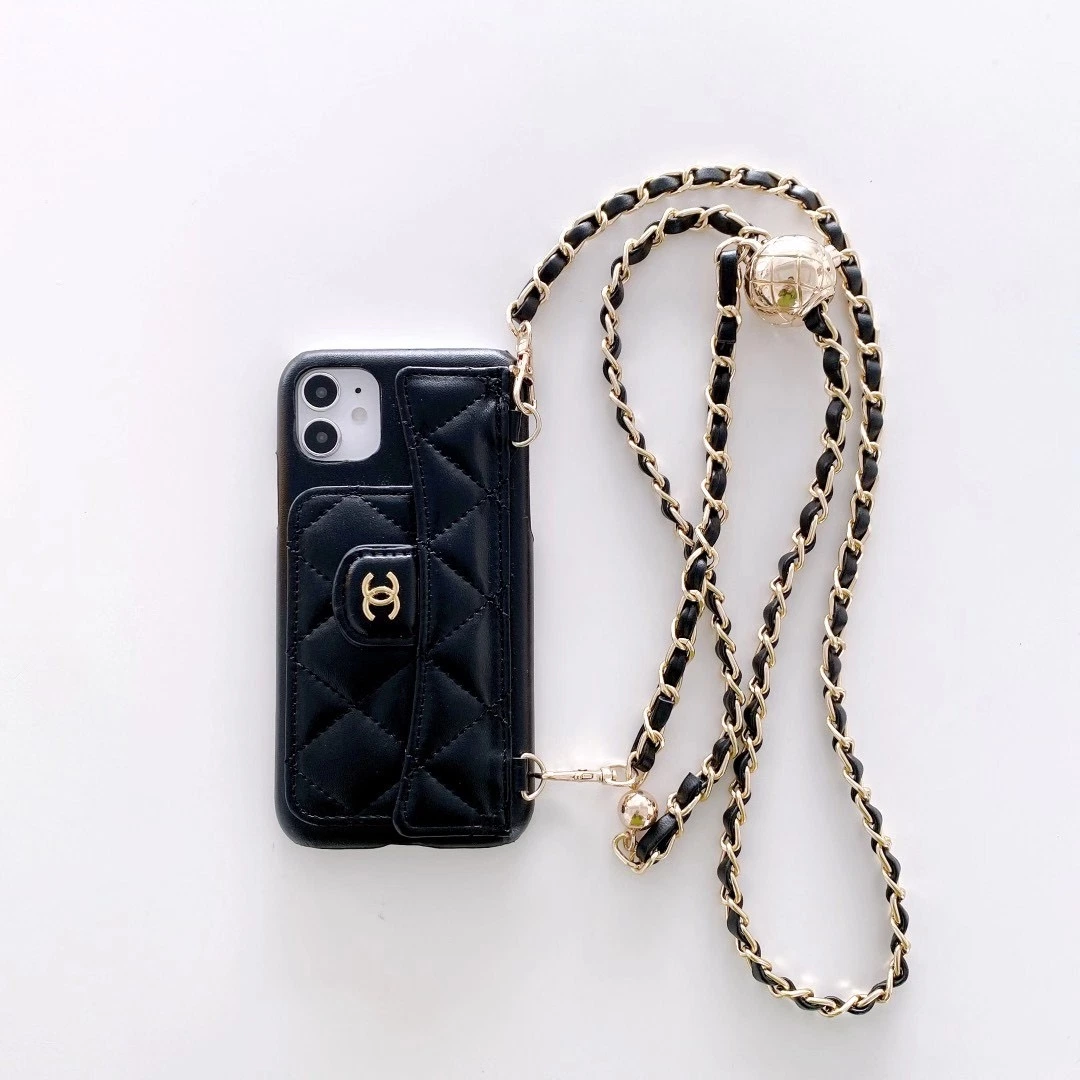 Luxury Brand Handmade Leather Case for iPhone 11 PRO Xs Max Xr 12 12PRO Cover with Strap Fashion Designer Phone Accessory Bag