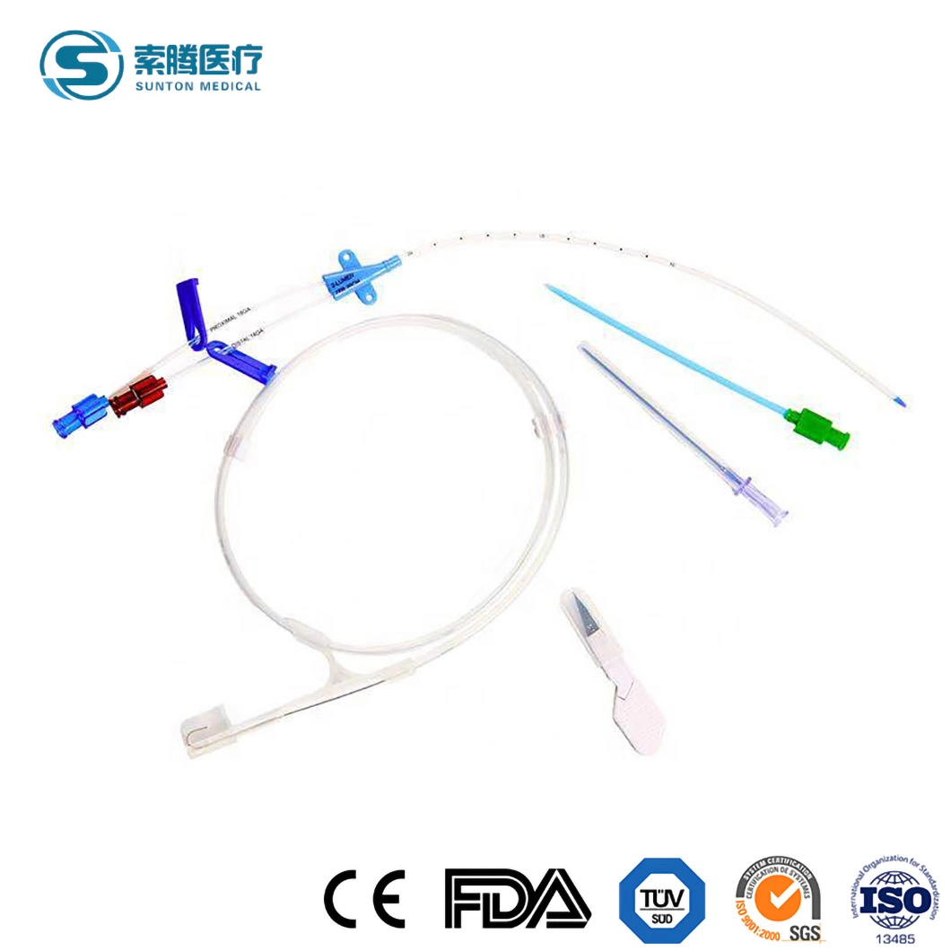 Catéter Venoso Central Médica Sunton Kit CVC de alta calidad China Lumen Individual/Doble/Triple Lumen Lumen Lumen/4 Kit de catéter venoso central fabricantes