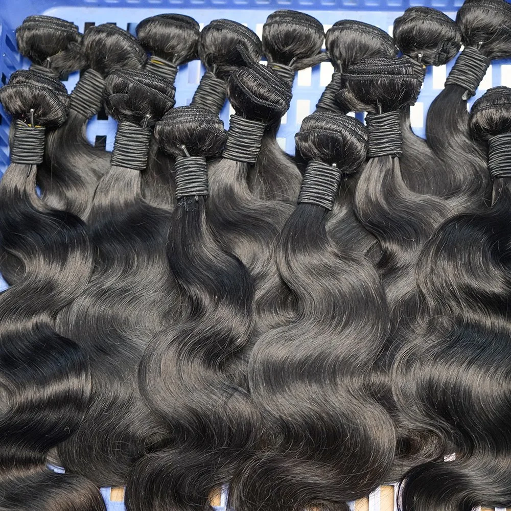 Comercio al por mayor de 18 pulgadas de onda de cuerpo alineado de la cutícula del cabello virgen mejor proveedor de extensión de cabello virgen barato sin procesar Virgen brasileño cabello humano.