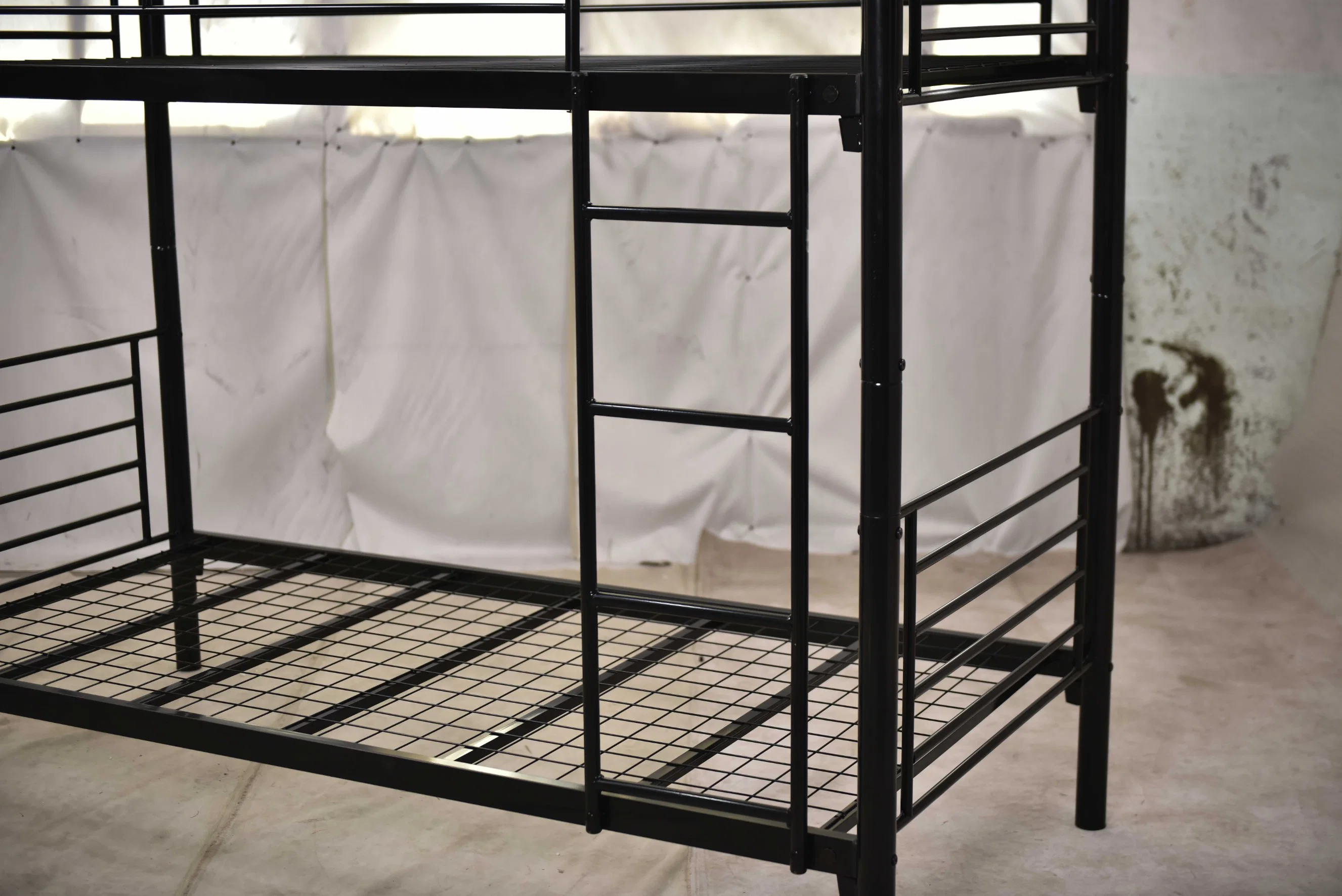 Solid Metal Bunk Bed in Black Spray Paint