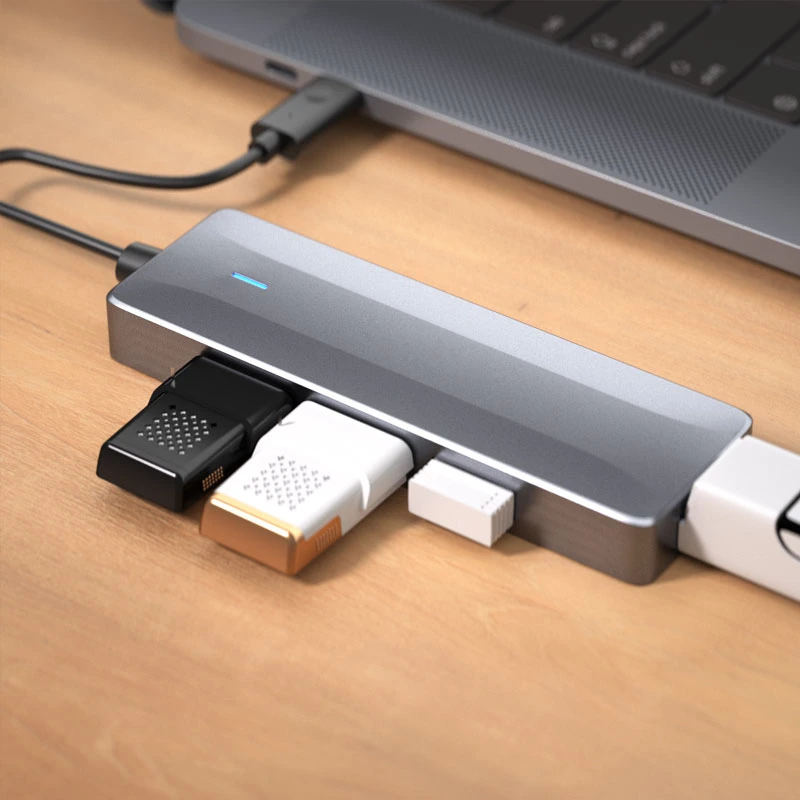 Adaptador de estação de ancoragem tipo C 3.1 para Hub USB 3.0 de 4 portas Para todos os computadores portáteis