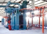 Q48 Single Route Series Hanger Step Ping Type Continuous Working Overhead Rail Shot Blasting Machine