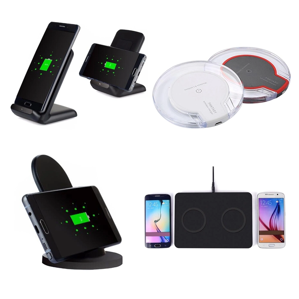 High-End Universal 2A Qi Double Coil Fast Wireless Charger for iPhone Xr Max 8 Plus Samsung S8 Edge Note 8 Mobile Phone Charger