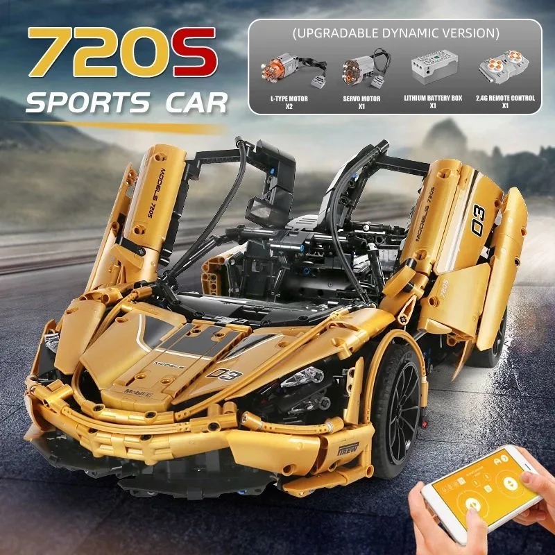 Remote Control Electric Assembly Toy Bricks Racing Sports Car Building Block