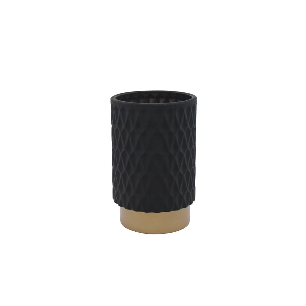 Hot Sale 30ml-720ml Black Glass Candle Jar Holders for Candles Making with Lid and Gift Box