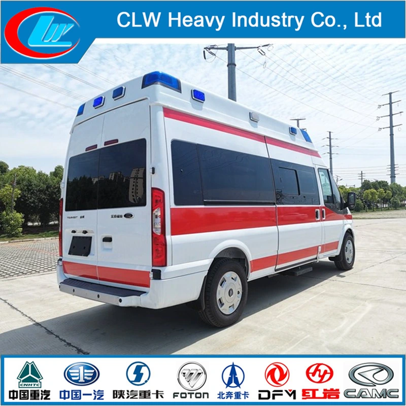 Ford Ambulance Stretcher LED Siren Diesel 5 6 7 Person Newest Transfer Ambulance Car Supplier