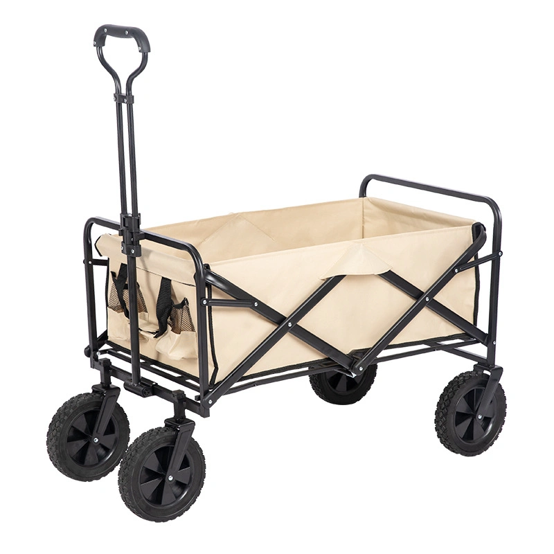 Neues Design Outdoor Faltenfaltbarer Camper mit Tisch Board Oxford Tuch Camping Trolley Anhänger