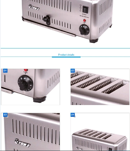 CE Approved Hot Sales Commerical Toaster with 6slicers