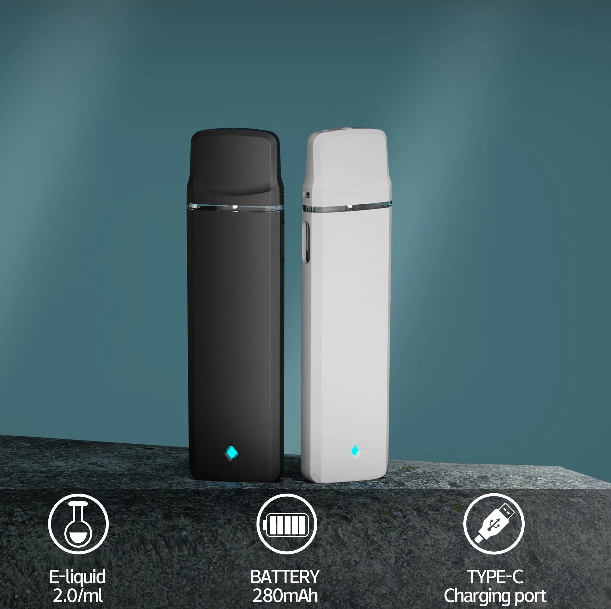 Neu 2ml Einweg-Pod-Vape-Cartridge ohne Drucktaschen einfaches Befüllen Dicker Öl Einweg E-Zigarette