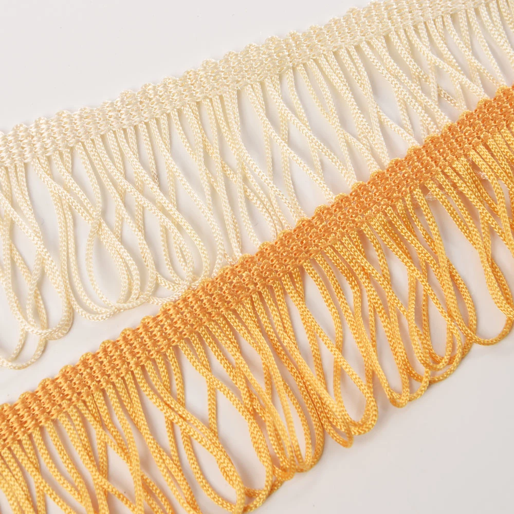 4.5cm Wide Polyester Looped Fringe Trim for Dancing Dress