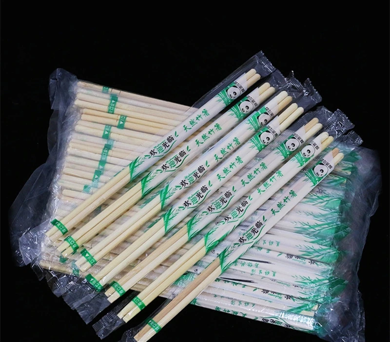 Eco-Friendly Biodegradable Personalized Round Disposable Bamboo Sushi Chopsticks Set