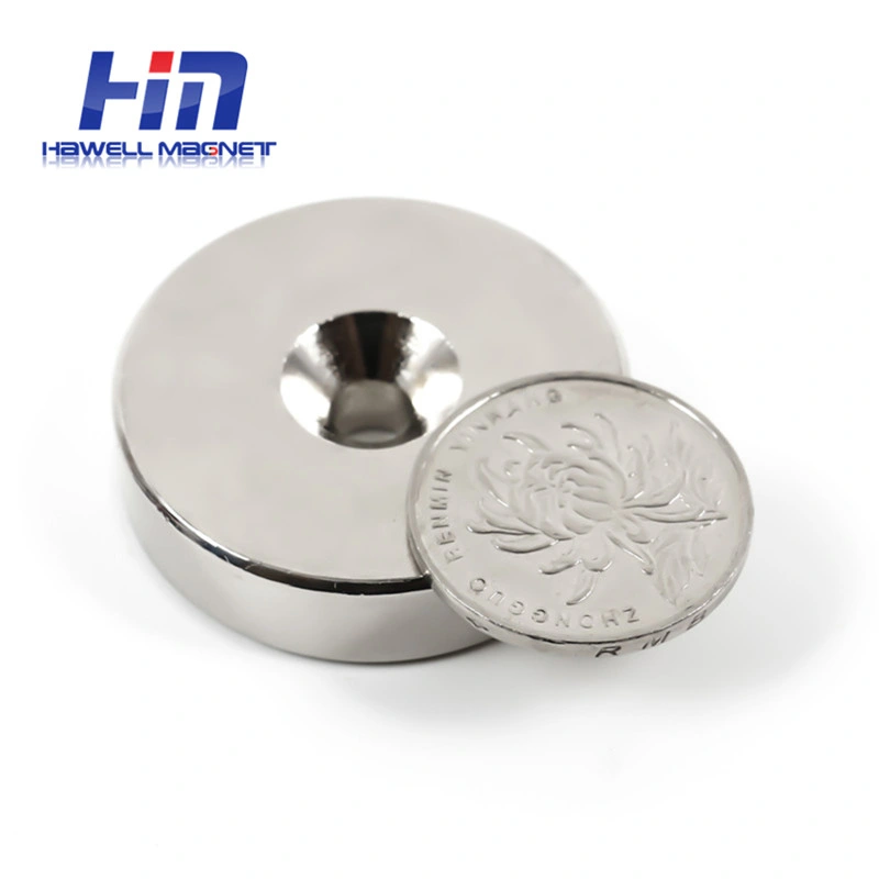 Small Magnets Round N35 N52 Round with Hole Countersunk Neodymium Magnet