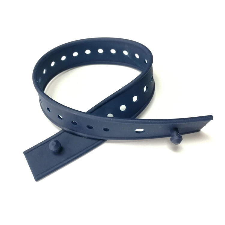 Customized Bespoke Heavy Duty EPDM Silicone Resuable Adjustable Rubber Tie Down Strap with Holes for Electric Wire Steel Tube