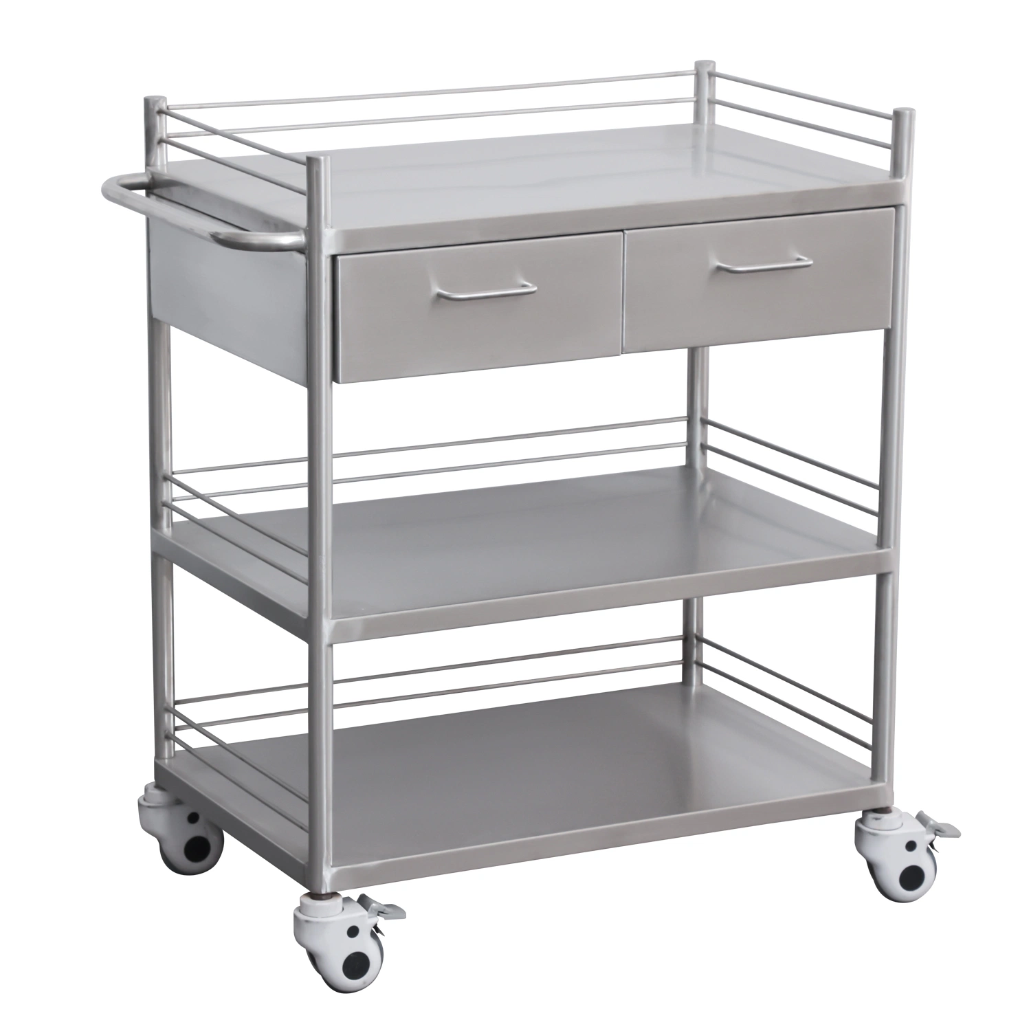 Medical One Drawer Stainless Steel Trolley Veterinary Surgical Instrument Trolley Cart