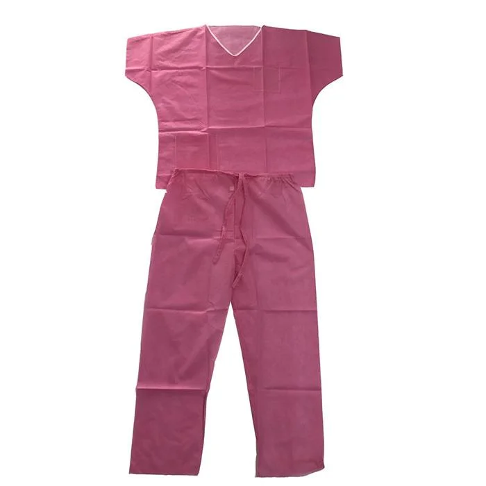 24 Years Factory Hospital PP Nurse Nonwoven Polypropylene Breathable Clinic Dental Sanitary Examination Medical Patient Work Clothing Uniform for Women