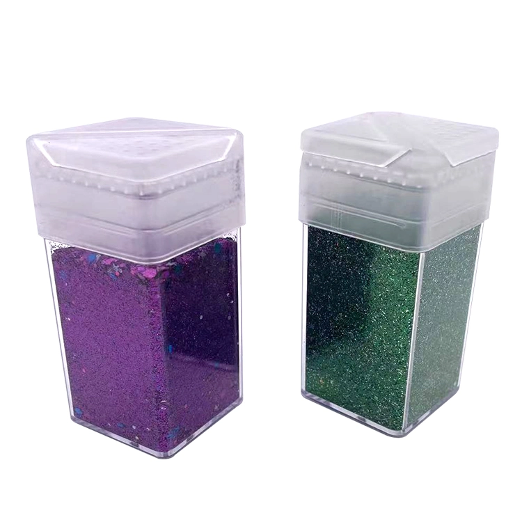 50ml Kosmetische Ultrafein Square Shaker Flaschen 1,5oz Glitter Pulver