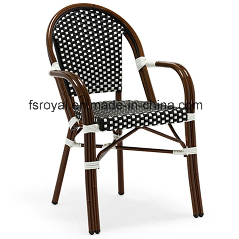 French Style Bistro Garden Outdoor Rattan Furniture for Restaurant Cafe Use