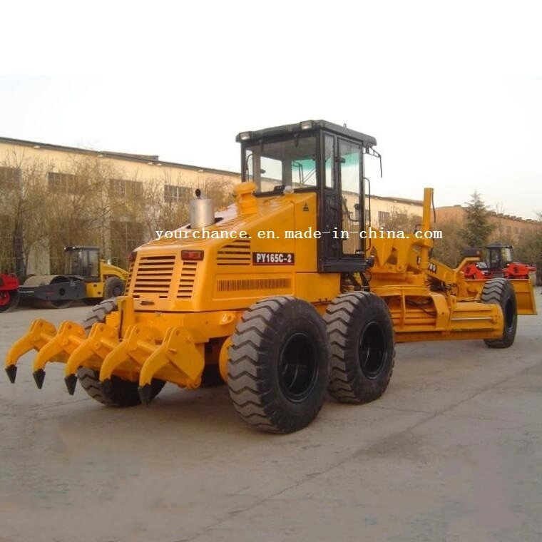 High Quality Py Series 165-220HP 4m Width Hydrodynamic Self-Propelled Articulated Motor Grader with Rear Ripper