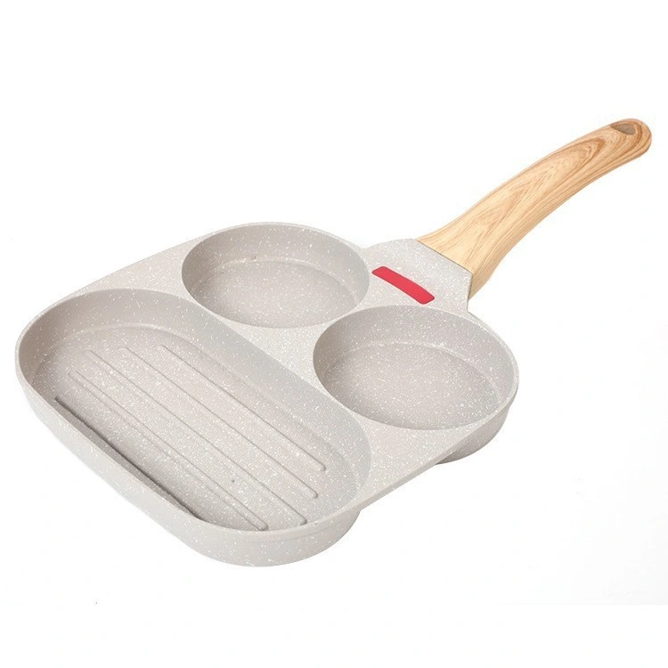 Four Hole Healthy Non-Stick Egg Frying Pan for Breakfast Pancake Omelette