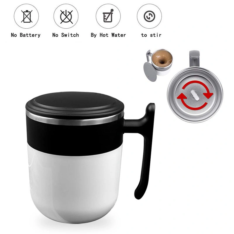 Promoción nueva mezcla automática de doble pared viajar self revolviendo regalos taza taza de café