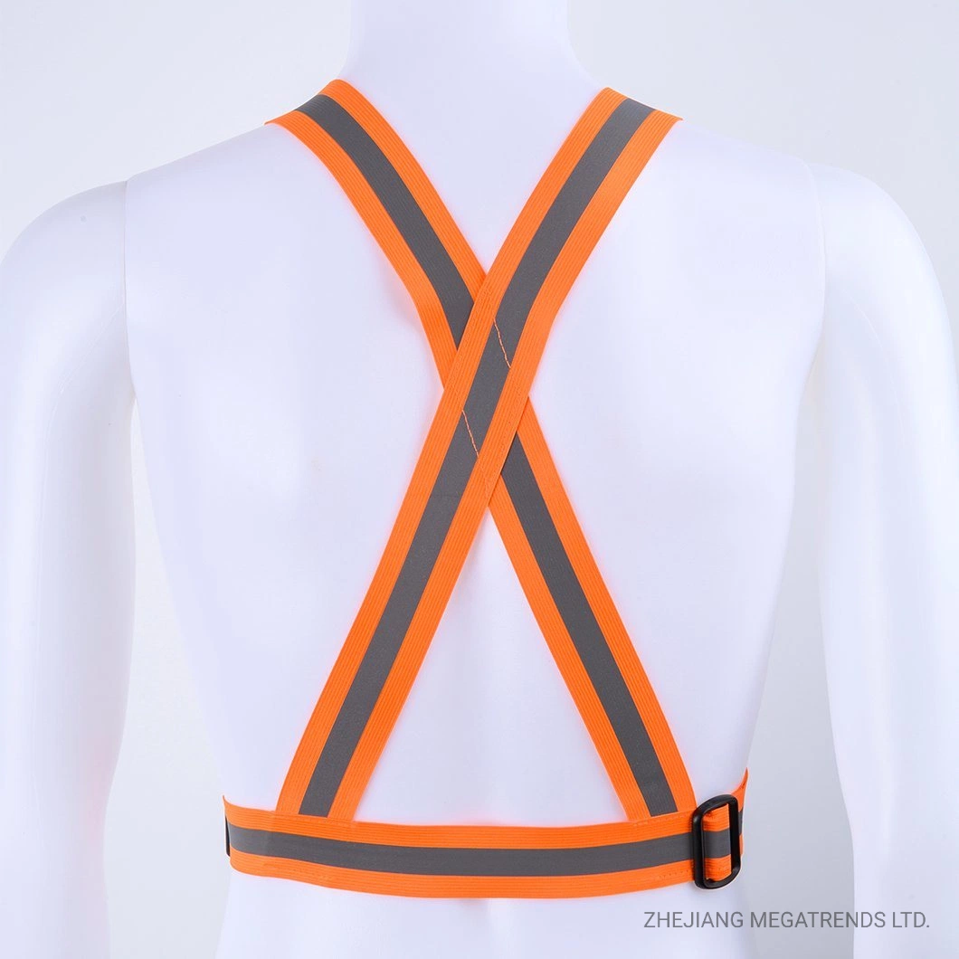 Adjustable Strap Safety Reflective Running Vest Custom Logo High Visibility Clothes Reflective Sash Reflective Belt for Running