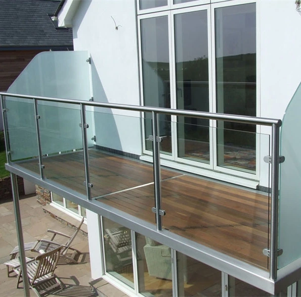 Modern House Decorative Stainless Steel Glass Railing / Staircase Railing