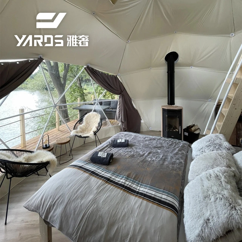 Поставка завода простой установки стальной рамы Geodesic Дом Glamping Купольный тент