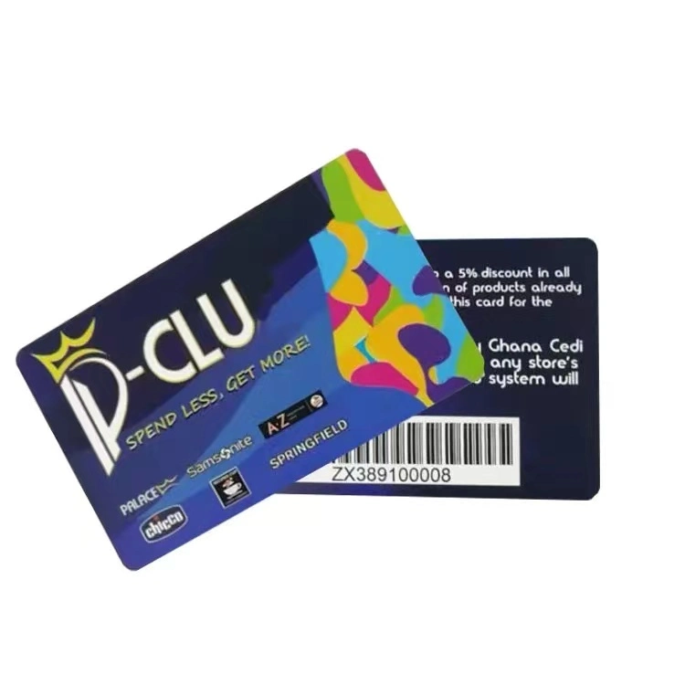 Cartão de oferta PVC com oferta de fidelidade de código de barras com faixa magnética personalizada Suporte de cartão
