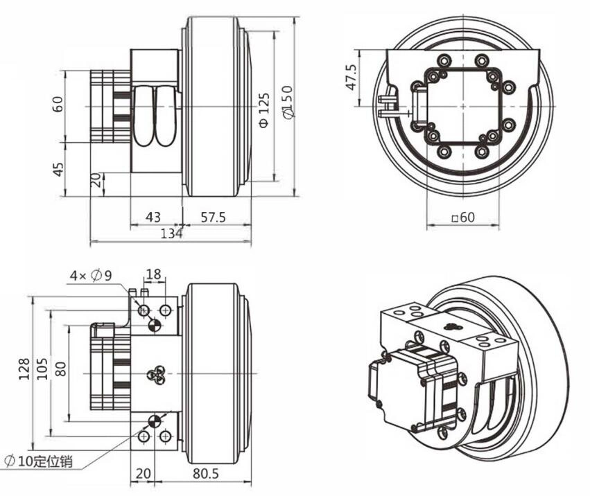 400W 48V IP65 Agv Drive Wheel Assembly Forklift Pallet Fork Spare Parts Wheel Driver