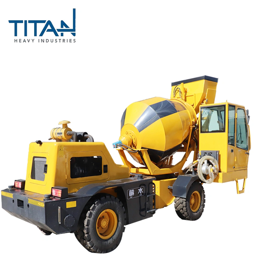 Construction Machinery Self Loading Concrete Mixer TL2500 2.5 CBM rendering machine