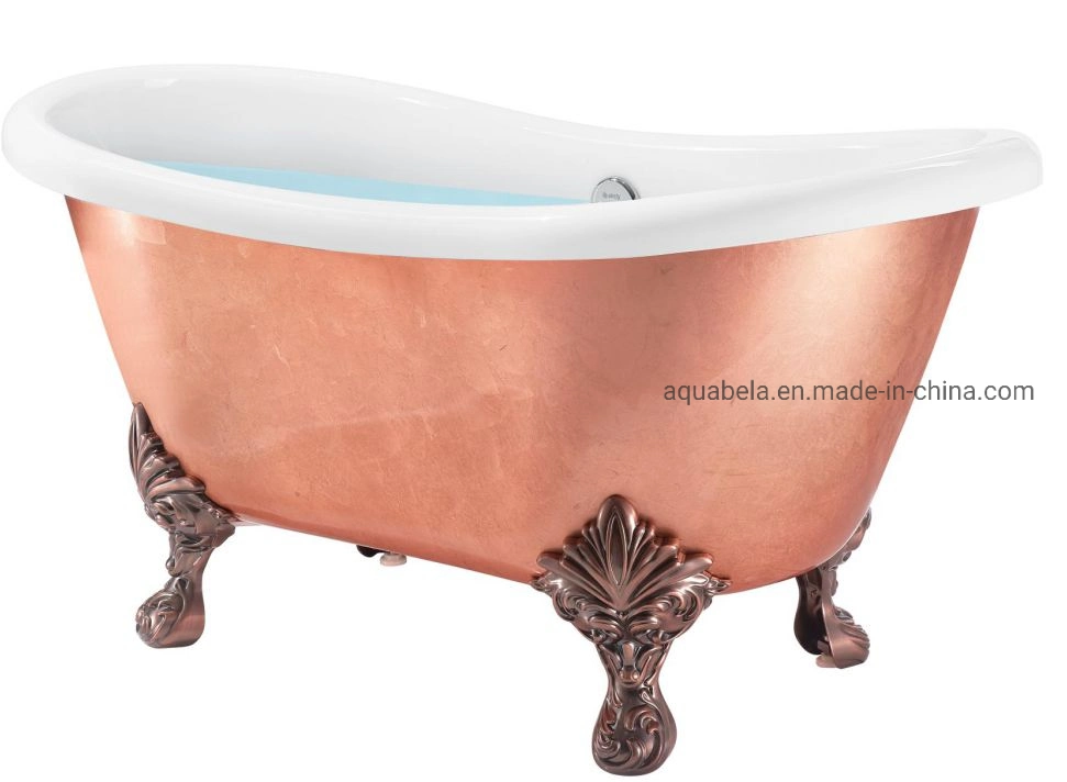 2020 Aquabela Ce/Cupc Luxury Acrylic Purple Bronze Color Soaking Clawfoot Bathroom Bathtub (JL6905)