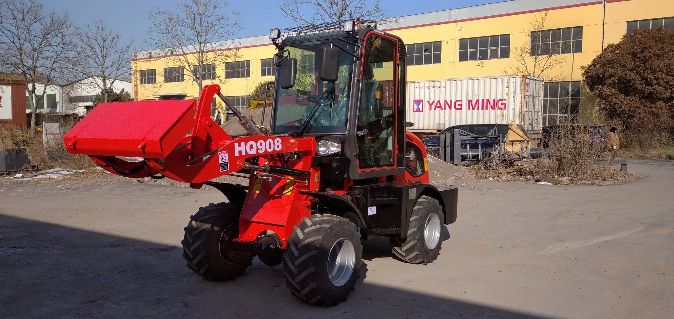 Made in China (HQ908) with Yanmar Engine Articulated Mini Wheel Loader