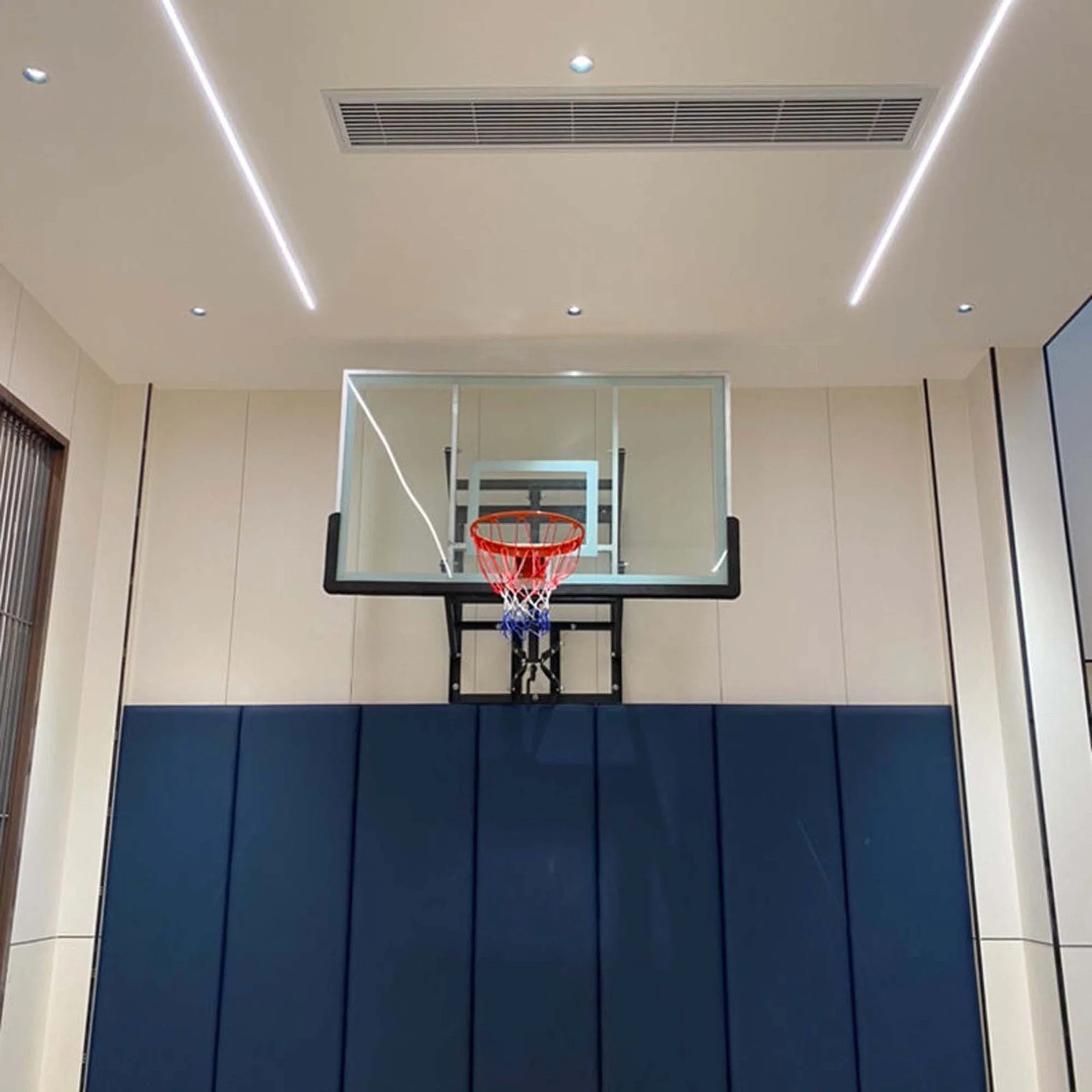 72 Wall Mount Basketball Hoop Liftable Goal/Stand Standard Tempered Glass Backboard Indoor/Outdoor High quality/High cost performance 