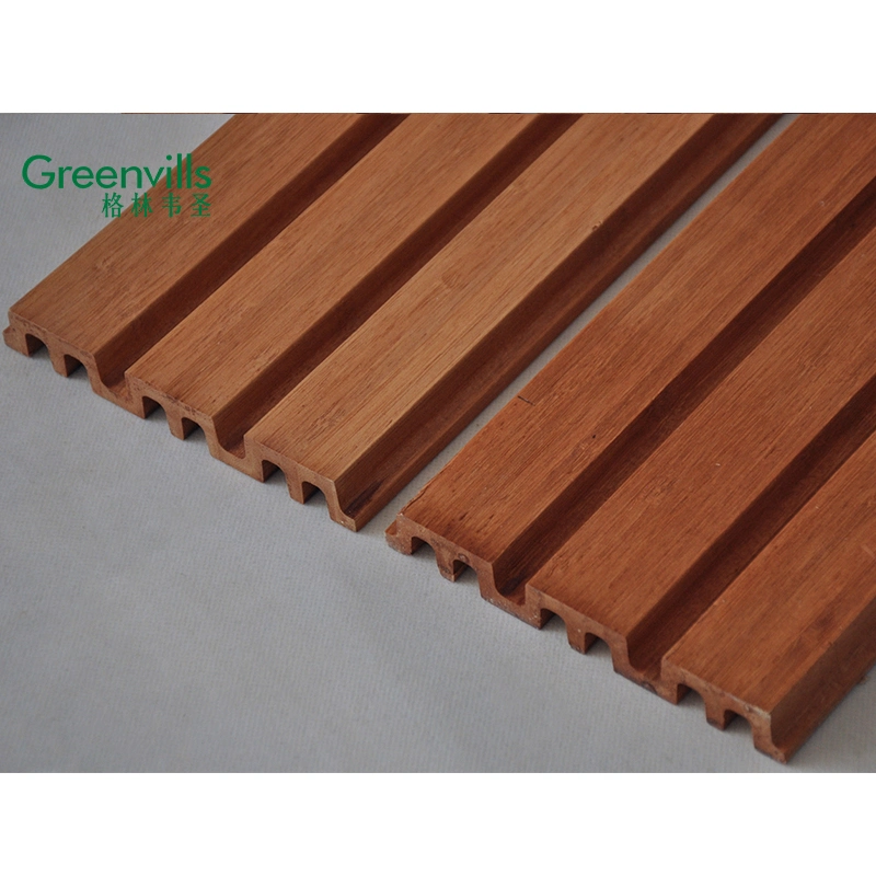 Indoor and Outdoor Grating Wall Panel New Design Solid Bamboo Wallboard Solid Vertical Wall Panel Bamboo Ceiling